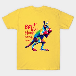 Eat Sleep Boxing Kangaroo Wpap T-Shirt